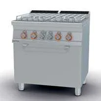 Cocina a gas 4 quemadores + horno eléctrico 80cm
