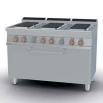 Cocina a gas 6 quemadores + horno a gas 120cm