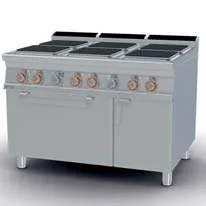 Cocina eléctrica 6 placas con horno tradicional