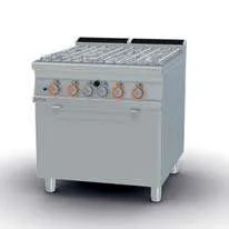 Cocina a gas 6 quemadores con horno tradicional