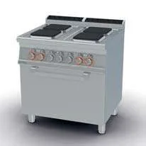 Cocina 4 placas vitrocerámicas + horno eléctrico 80cm