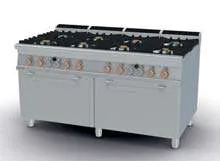 Cocina a gas 4 quemadores con horno tradicional