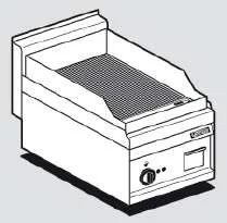 Fry-top Eléctrico Liso Cromado 55,5x55cm (2 áreas)