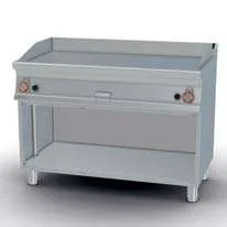 Fry-top a gas liso cromado 116x51cm