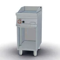 Fry-top a gas liso cromado 36x51cm