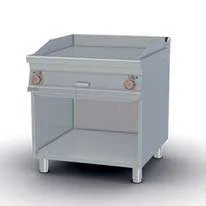 Fry-top eléctrico liso cromado 76x68cm