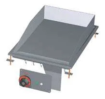 Fry-top eléctrico liso cromado 35,5x55cm