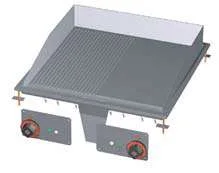 Fry-top eléctrico liso cromado 55,5x55cm
