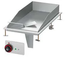 Fry-top eléctrico liso cromado 76x68cm