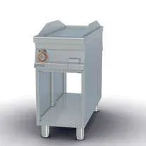 Fry-top eléctrico mixto rayado/liso cromado 76x85cm