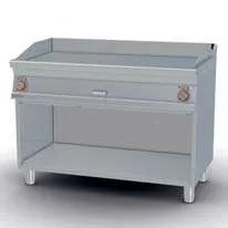 Fry-top eléctrico medio liso, medio rayado cromado 116x51cm