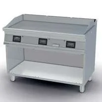 Fry-top eléctrico 1/3 rayado, 2/3 liso cromado 116x51cm