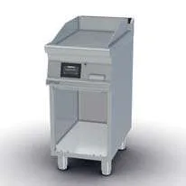 Fry-top eléctrico medio liso, medio rayado cromado 56x51cm