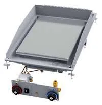 Fry-top a gas mixto rayado/liso cromado 59x53,5cm