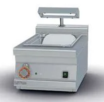 Fry-top eléctrico liso cromado 36x51cm