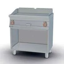 Fry-top pasante a gas rayado cromado 36x85cm