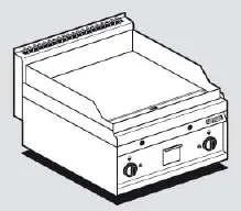 Fry-top a Gas Rayado 55,5x55cm (2 áreas)