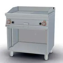 Fry-top a gas rayado cromado 76x51cm