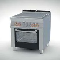 Plancha completa a gas + horno eléctrico 80cm