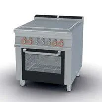 Plancha maciza a gas + 2 quemadores con horno tradicional
